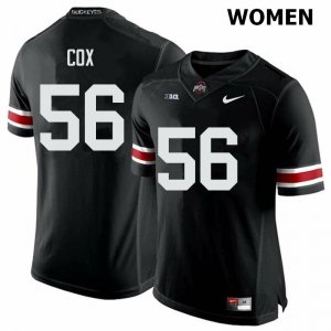 NCAA Ohio State Buckeyes Women's #56 Aaron Cox Black Nike Football College Jersey JAT3245PQ